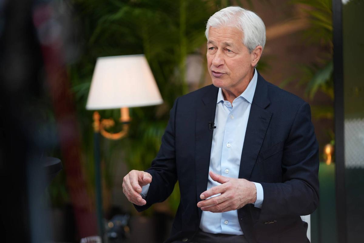  While markets were pricing in good news, Jamie Dimon was in Paris telling Bloomberg something very different. Laine/Getty Images