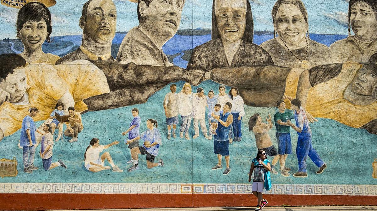 A colorful mural on State Street at Cesar Chavez Street in St. Paul, Minnesota. (Aaron Lavinsky/The Minnesota Star Tribune/TNS)