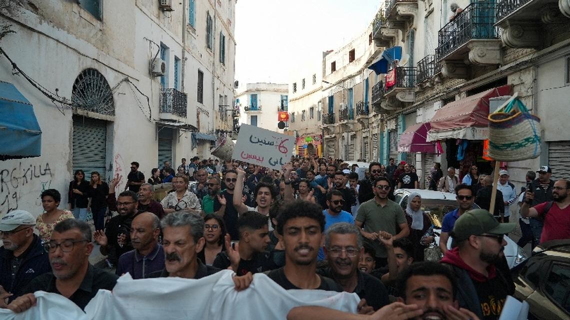 Tunisians protest against Saied over arrests and economic strain