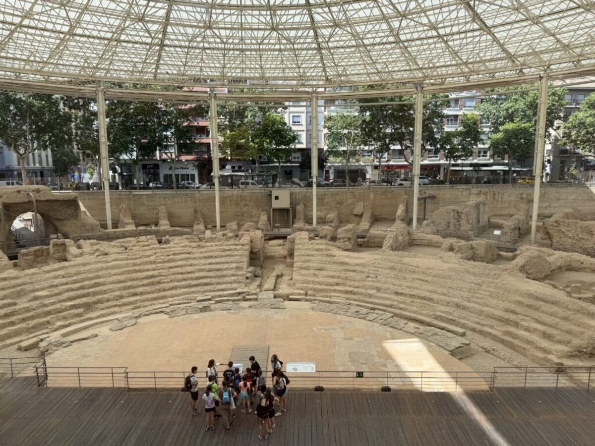  The ancient Roman theater backs up to Zaragoza’s very modern main avenue. Photo credit: Cathy Bennett Kopf 