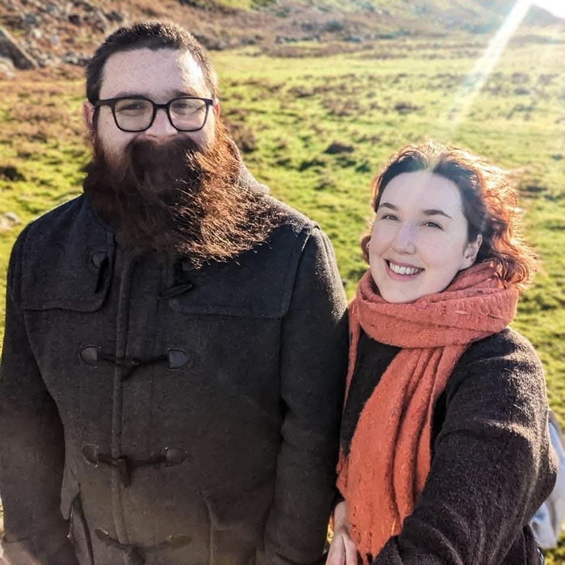  Emma with her husband Neil. (Emma Marrison-Taylor via SWNS) 