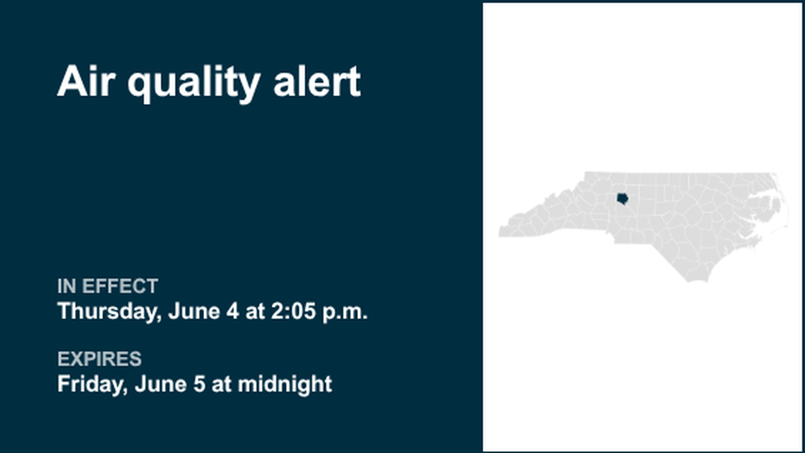UPDATE: Air quality alert in place for Davie County Friday 
