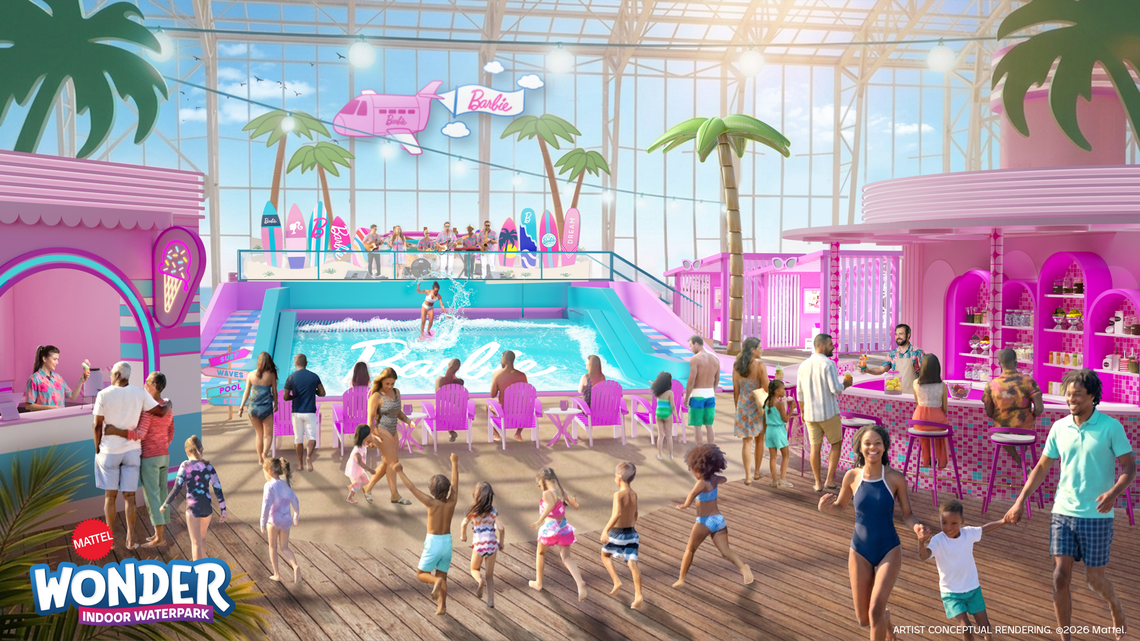 Mattel Gives First Look at First-Ever Indoor Waterpark Opening in 2027 That's a Childhood Dream Come to Life for Barbie and Hot Wheels Fans 