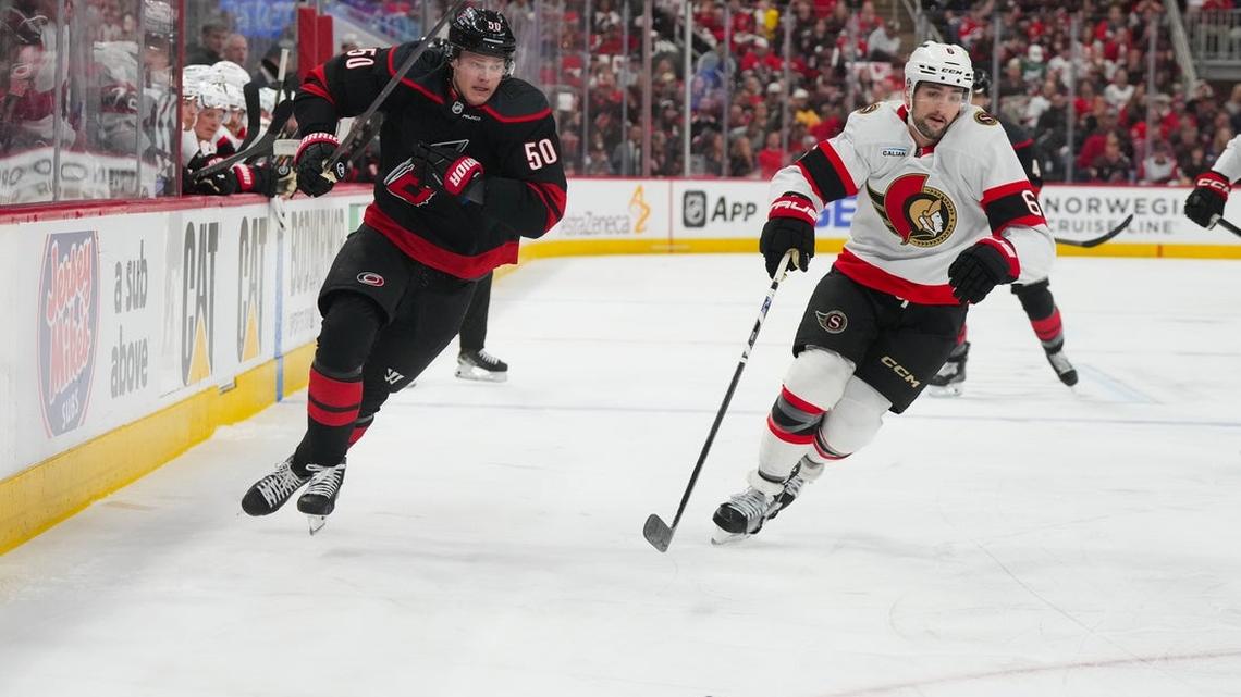 Jordan Martinook's goal in 2nd OT lifts Hurricanes over Senators 