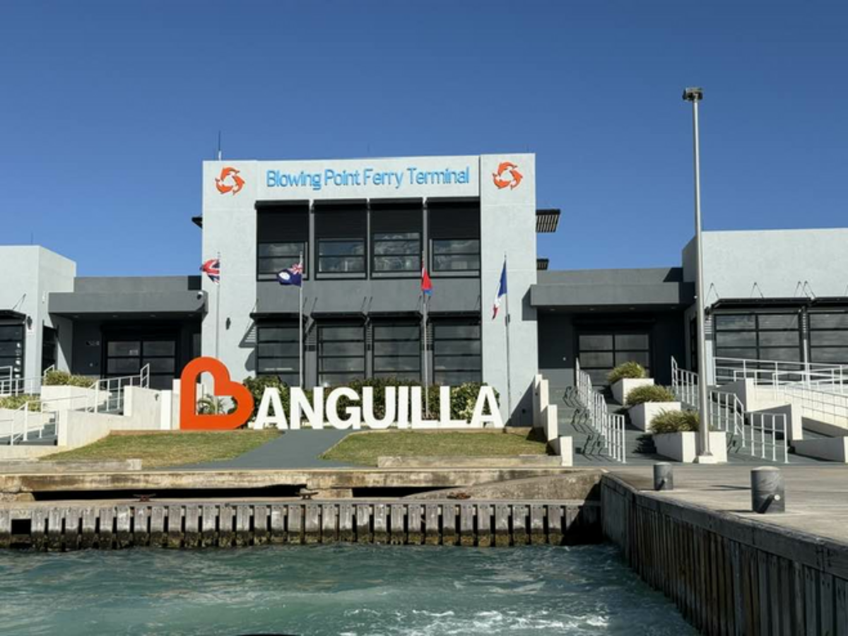 If you travel to Anguilla via St. Maarten, your boat will dock at the Blowing Point Ferry Terminal. Photo credit: Jill Robbins.