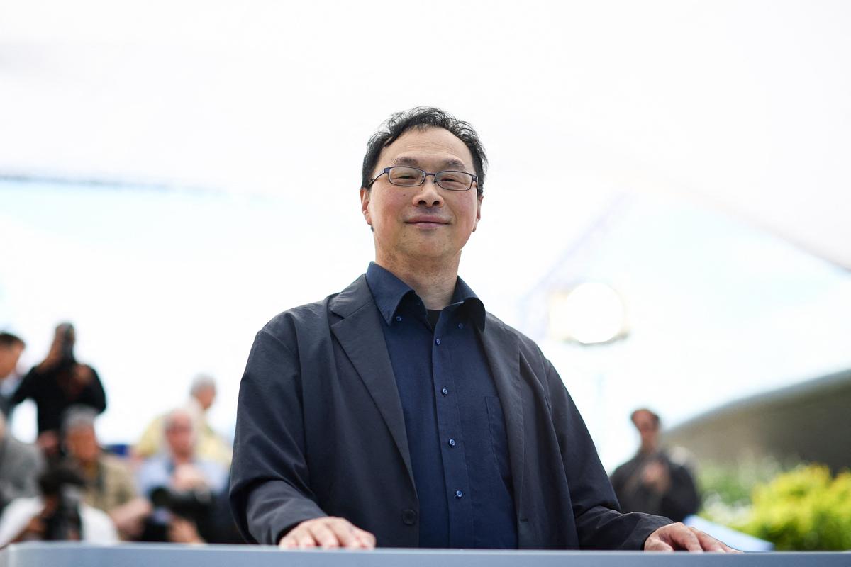 Director Koji Fukada poses during a photocall for the film "Nagi Notes" (Quelques jours a Nagi) in competition at the 79th Cannes Film Festival in Cannes, France, May 14, 2026. REUTERS/Sarah Meyssonnier
