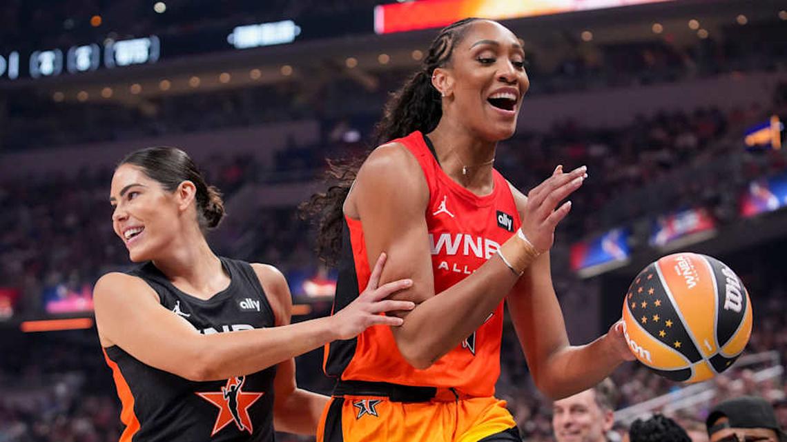  Four-time WNBA MVP A'ja Wilson is expected to land a supermax deal soon. | Grace Smith/IndyStar / USA TODAY NETWORK via Imagn Images 