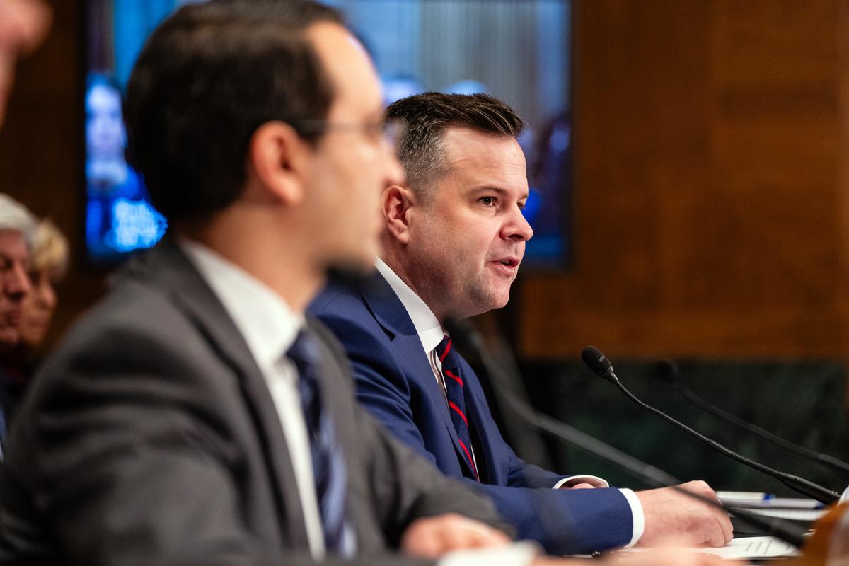 FILE -- Bill Pulte, the director of the Federal Housing Finance Agency, testifies on Capitol Hill in Washington, Feb. 27, 2025. Pulte, a home-building heir and Trump loyalist with no known experience for a national security role, was named as the acting director of national intelligence on June 2, 2026. (Eric Lee/The New York Times)