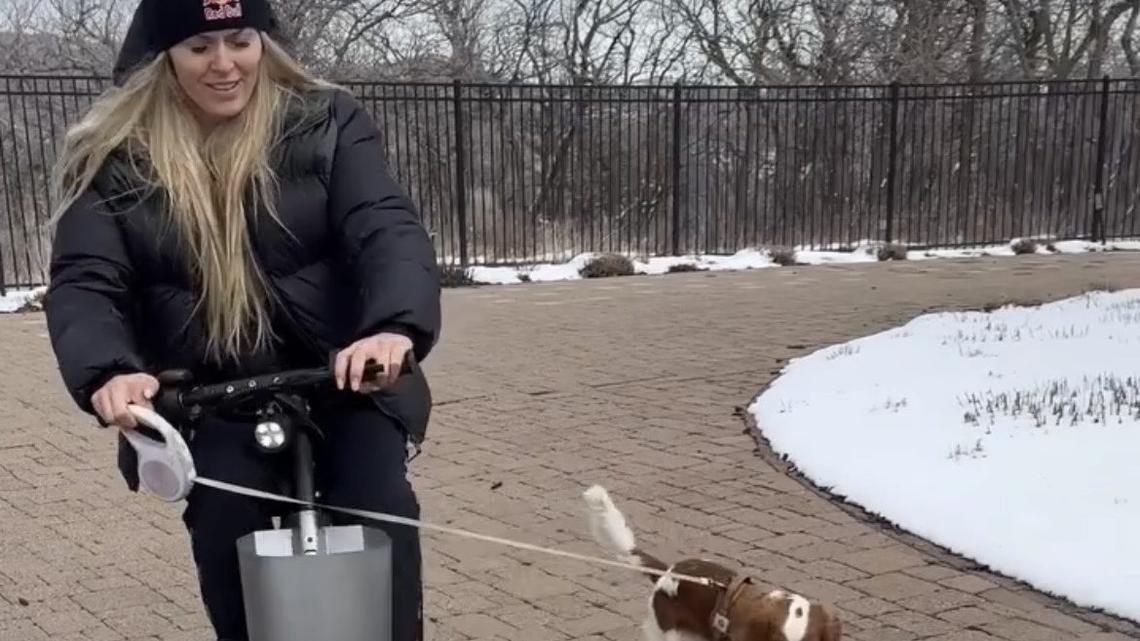 Lindsey Vonn Goes Outside on Electric Scooter for 1st Time in Over a Month 