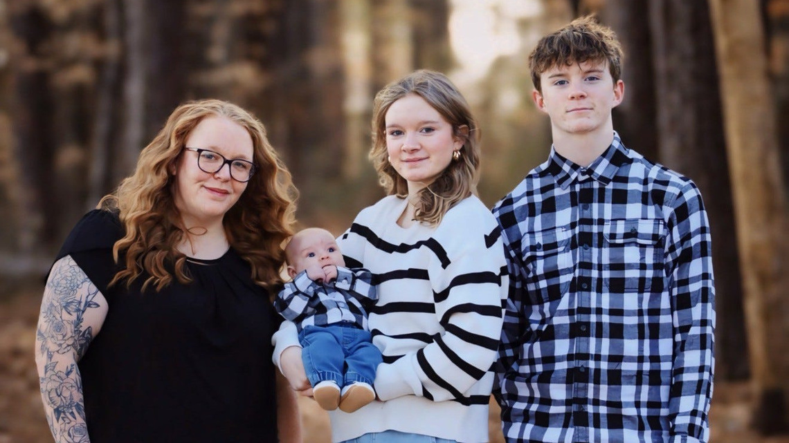 She's 35, a grandmother and working to make ends meet