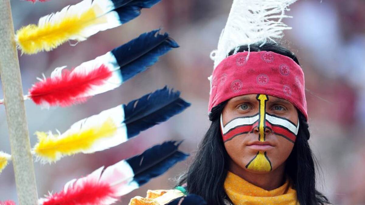  Sep 14, 2013; Tallahassee, FL, USA; Florida State Seminoles mascot Chief Osceola during the first half of the game at Doak Campbell Stadium. Mandatory Credit: Melina Vastola-USA TODAY Sports | IMAGN IMAGES via Reuters Connect 