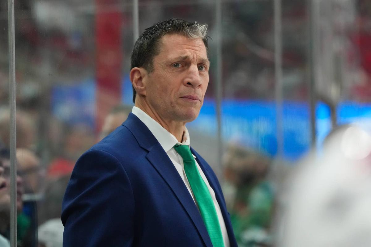  Carolina Hurricanes head coach Rod Brind'Amour looks on at Lenovo Center. James Guillory-Imagn Images