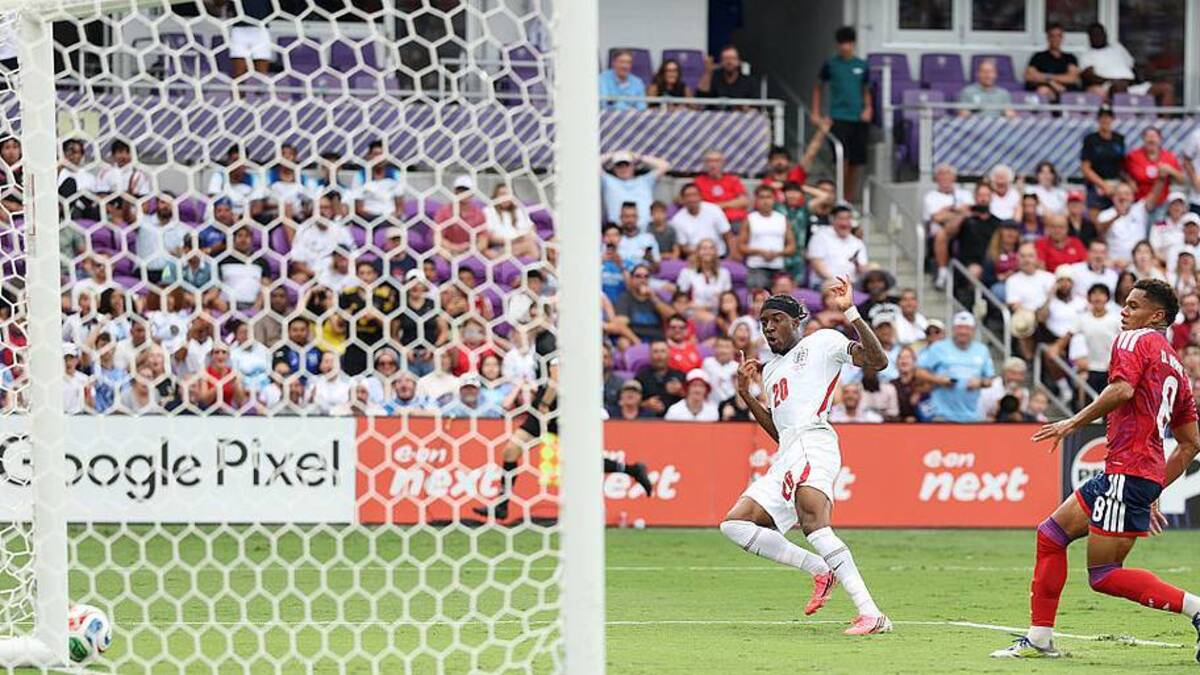  Madueke spurned a glorious chance to get on the scoresheet in England's pre-World Cup friendly. | Richard Pelham/Getty Images 