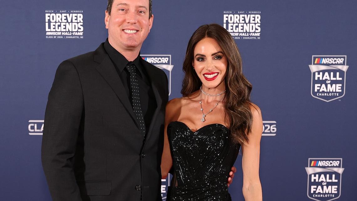 Kyle Busch's wife Samantha breaks down in tears ahead of moment of silence