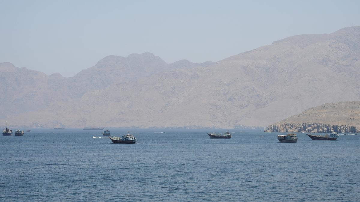 Vessels in the Strait of Hormuz, Musandam, Oman, May 6, 2026. REUTERS/Stringer/File Photo