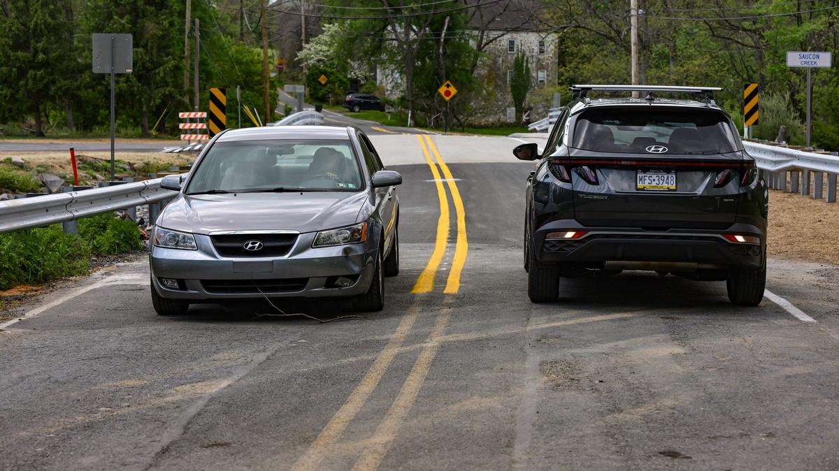 The new Meadows Road Bridge in Lower Saucon Township, near Route 412, is reopened today Friday, May 8, 2026, after being closed for 8 years. The former span was closed in 2018 after a 4-foot hole developed in it. The historic bridge was demolished a few years later. (Monica Cabrera/The Morning Call)
