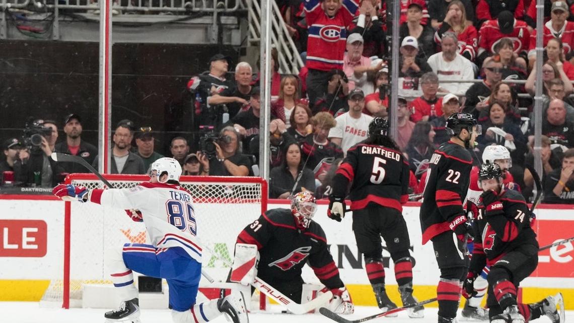 Canadiens' attack stuns Hurricanes in East finals opener