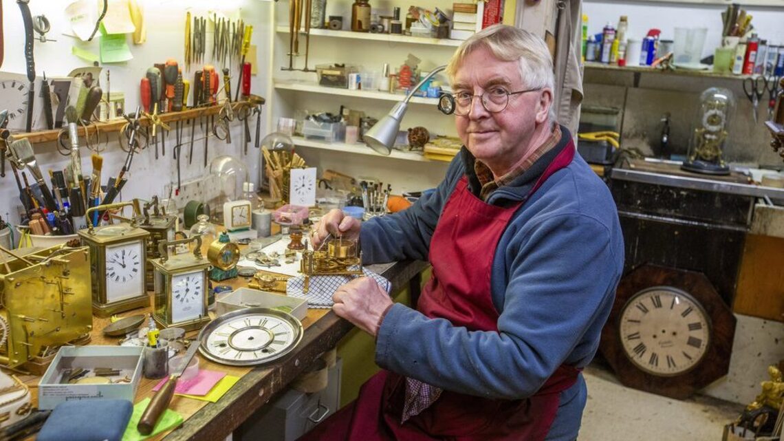 Antique clock repairer prepares to wind back 200 timepieces