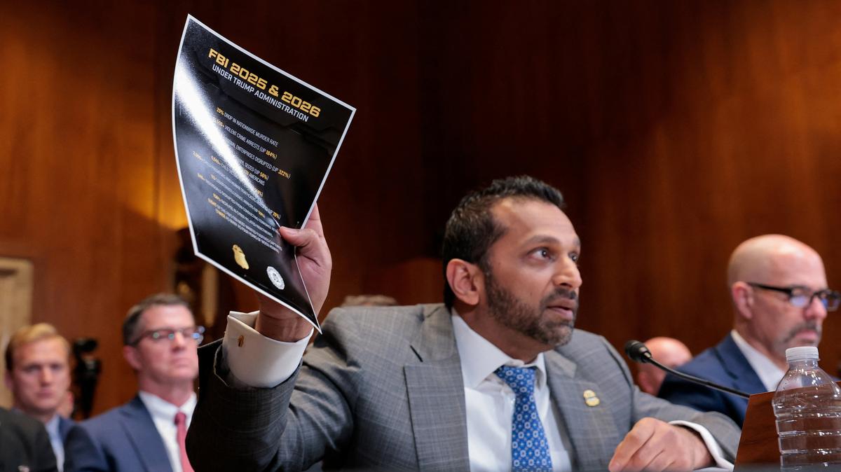FBI Director Kash Patel testifies before a Senate Appropriations Commerce, Justice, Science, and Related Agencies Subcommittee hearing on U.S. President Donald Trump's FY2027 budget request for the Federal Bureau of Investigation (FBI), the Drug Enforcement Administration (DEA); the United States Marshals Service; and the Bureau of Alcohol, Tobacco, Firearms and Explosives (ATF), on Capitol Hill in Washington, D.C., U.S., May 12, 2026. REUTERS/Kylie Cooper