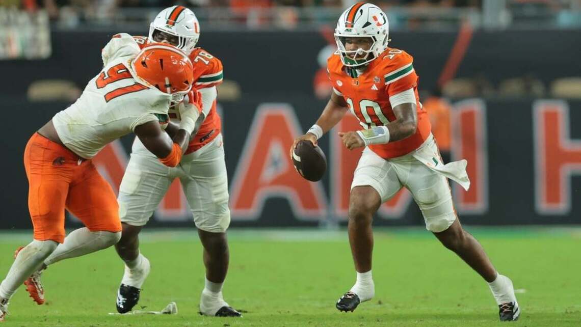 No. 7 Miami ties school scoring record in 77-7 blowout of Florida A&M 