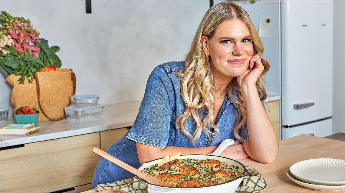 Jenn Lueke’ and her chiken and rice.