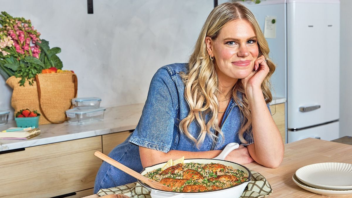 Jenn Lueke’ and her chiken and rice.