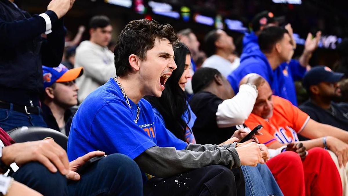  Hollywood A-lister Timothée Chalamet is a diehard Knicks fan and has been a frequent presence during New York's run to the NBA Finals. | Ken Blaze-Imagn Images 
