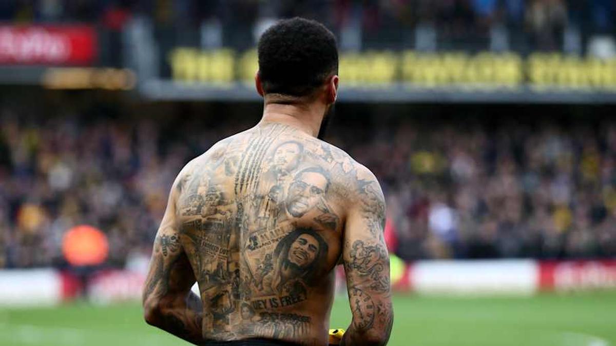 Gray's back tattoo is iconic. | Leila Coker/Getty Images 