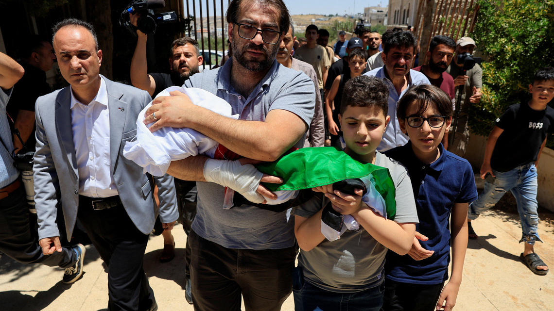 Seven-month-old Palestinian killed by Israeli military laid to rest 