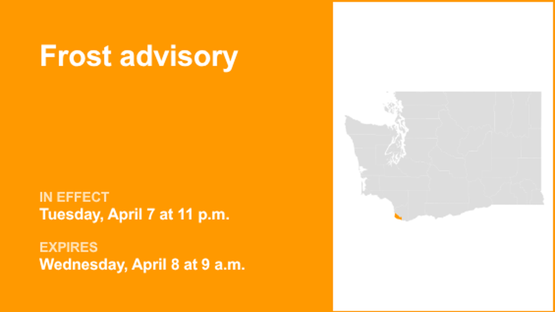 Frost advisory for Inner Vancouver Metro until Wednesday morning 