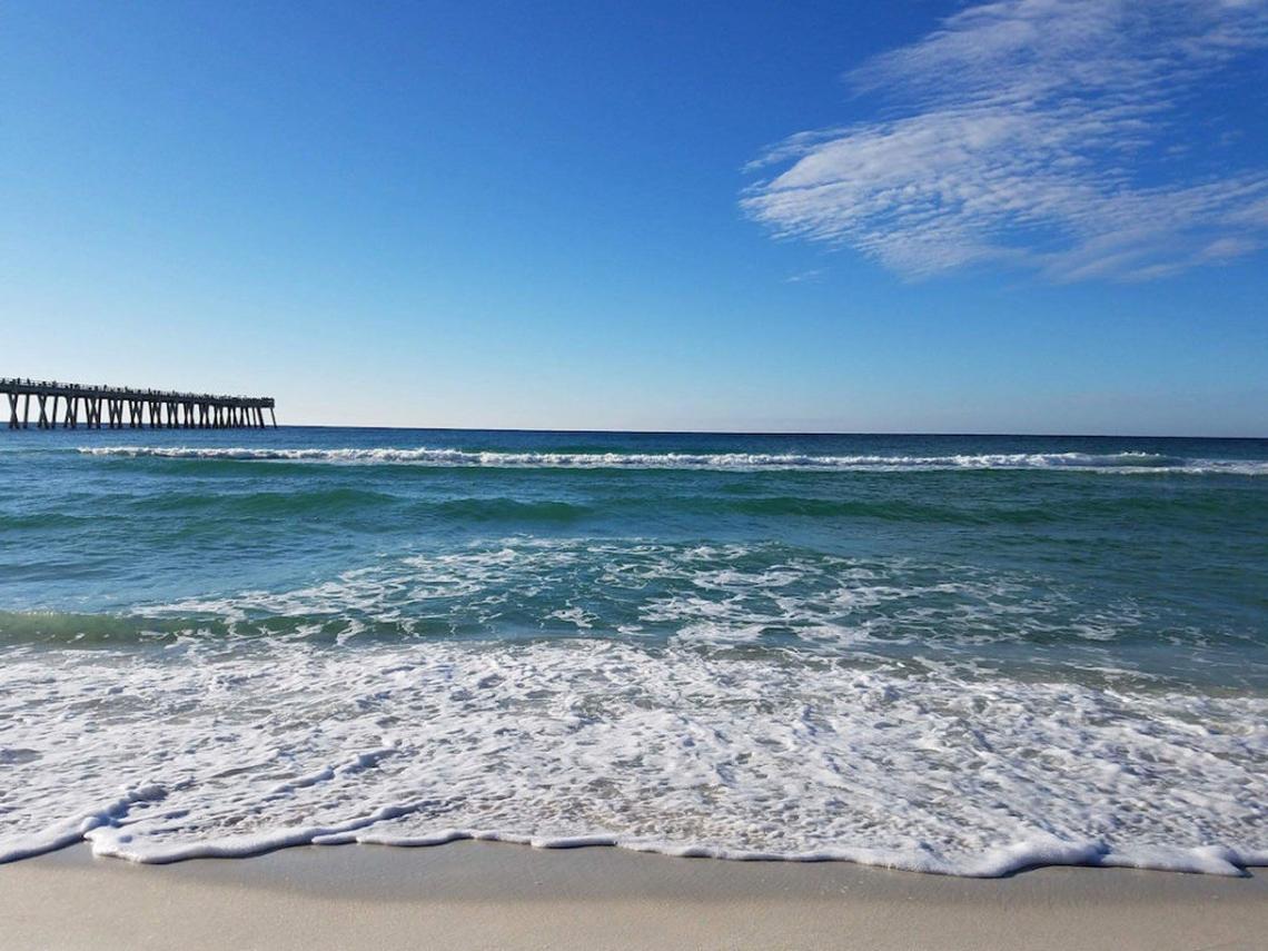  Navarre Beach, near Pensacola, Florida, offers teens sugar white sand and turquoise blue water. Photo credit: Allison Bean Taylor 