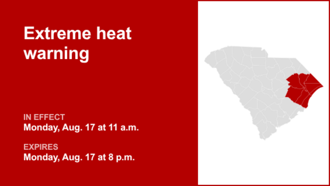 UPDATE: Extreme heat warning affecting the Grand Strand Tuesday evening 