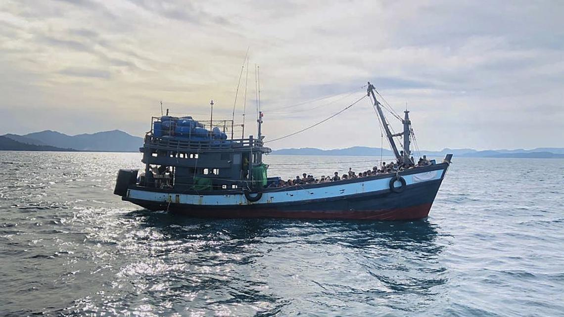 Hundreds of Rohingya and Bangladeshi migrants and refugees were missing, feared dead, after their boat sank in the Andaman Sea as they attempted to reach Malaysia. Photo courtesy of Malaysian Maritime Enforcement Agency/EPA-EFE