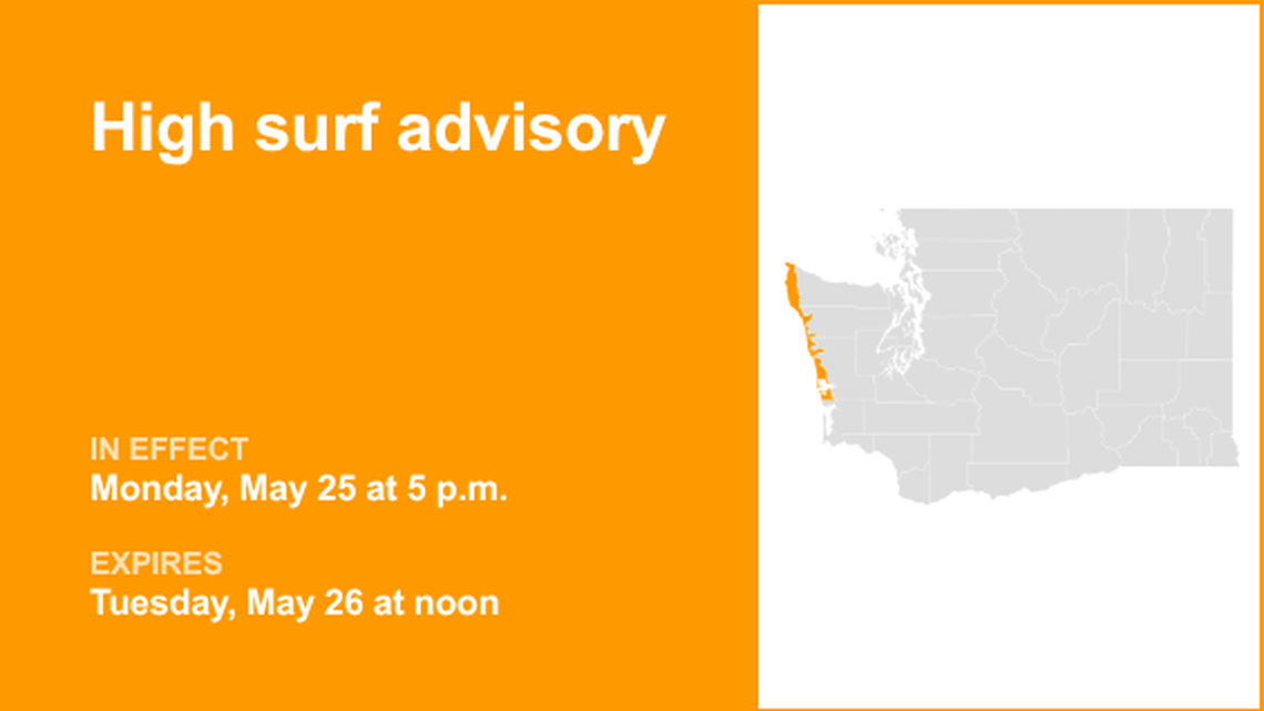 High surf advisory affecting Northern Washington Coast and Grays Harbor County Coast 