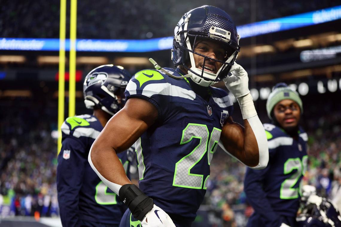  Jan 25, 2026; Seattle, WA, USA; Seattle Seahawks cornerback Josh Jobe (29) leaves the field at the end of the first half against the Los Angeles Rams in the 2026 NFC Championship Game at Lumen Field. Mandatory Credit: Kevin Ng-Imagn Images 