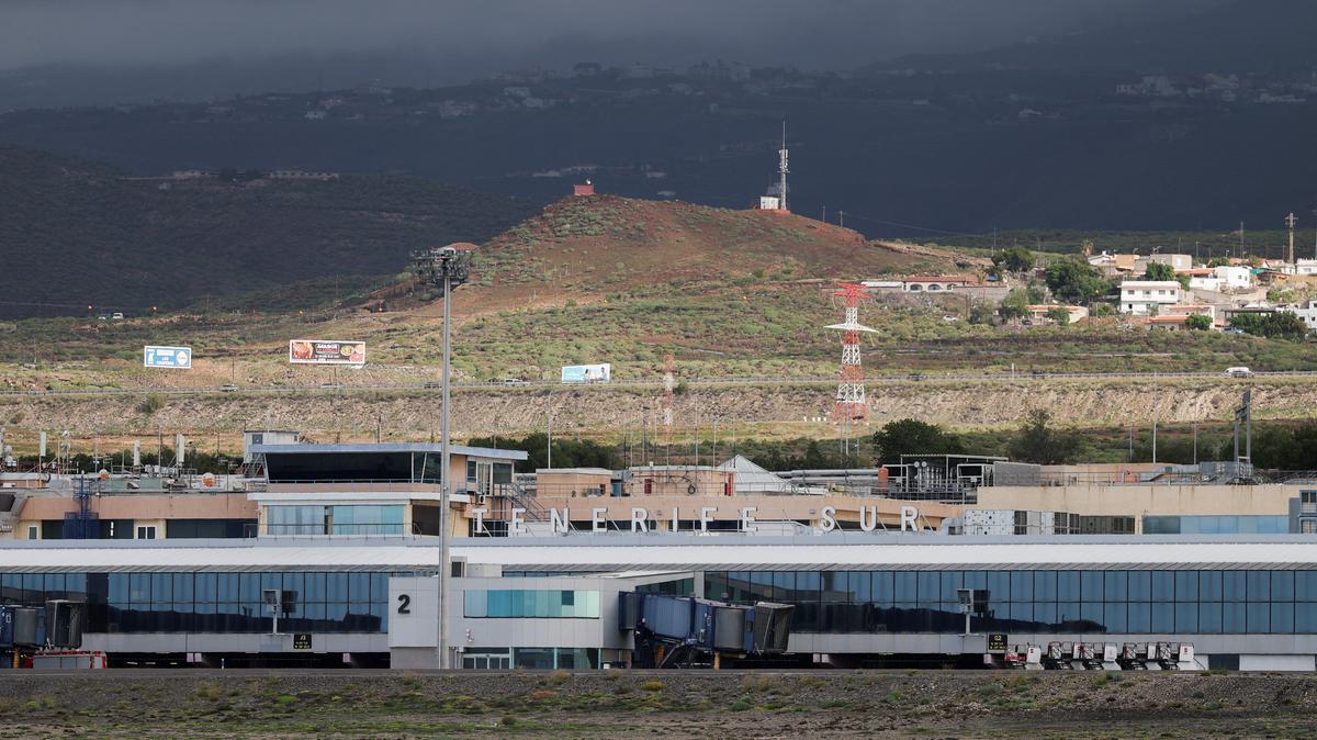 Tenerife South Airport, as the cruise ship MV Hondius hit by a hantavirus outbreak is expected to arrive at the port of Granadilla de Abona, in Tenerife, Canary Islands, Spain, May 9, 2026. REUTERS/Hannah McKay