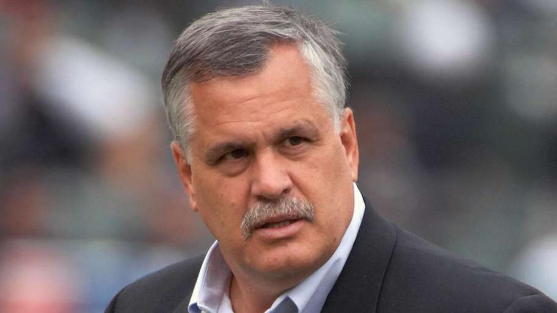  Sep 9, 2007; Oakland, CA, USA; Detroit Lions general manager Matt Millen watches warmups before game against Oakland Raiders at McAfee Coliseum. Mandatory Credit: Kirby Lee/Image of Sport-Imagn Images | Kirby Lee-Imagn Images 