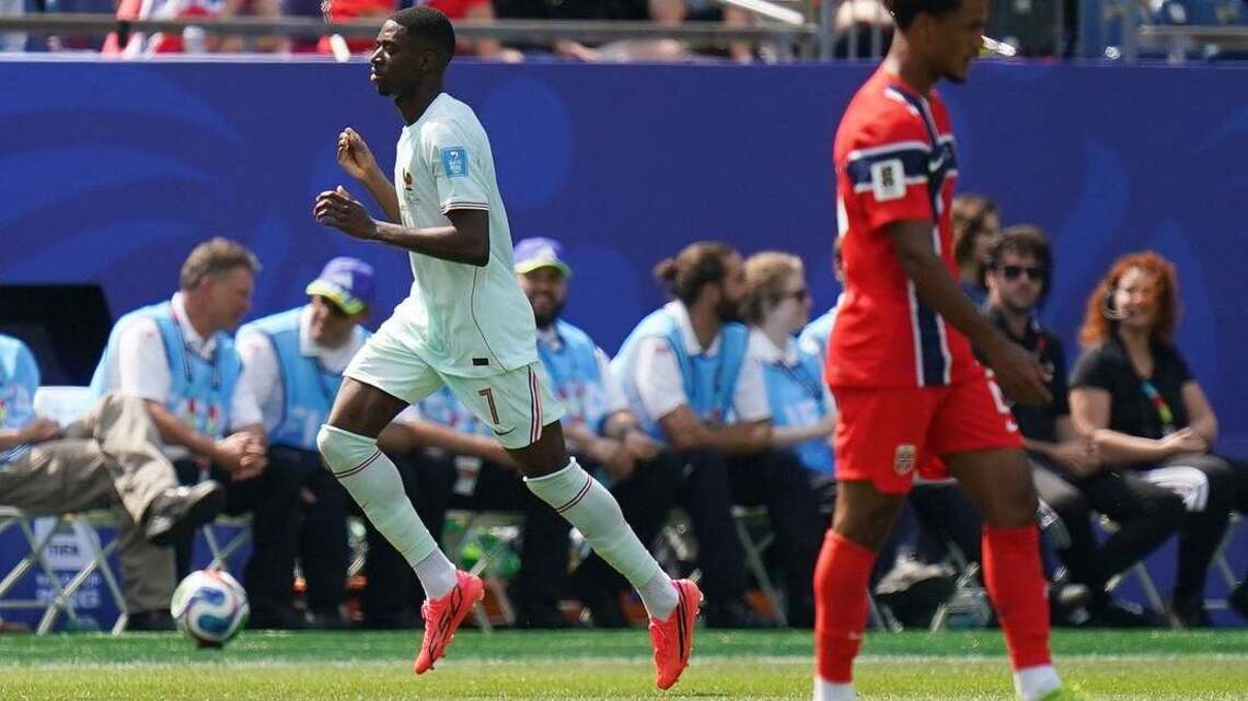 Ousmane Dembele's hat trick helps France rout Norway to sweep Group I