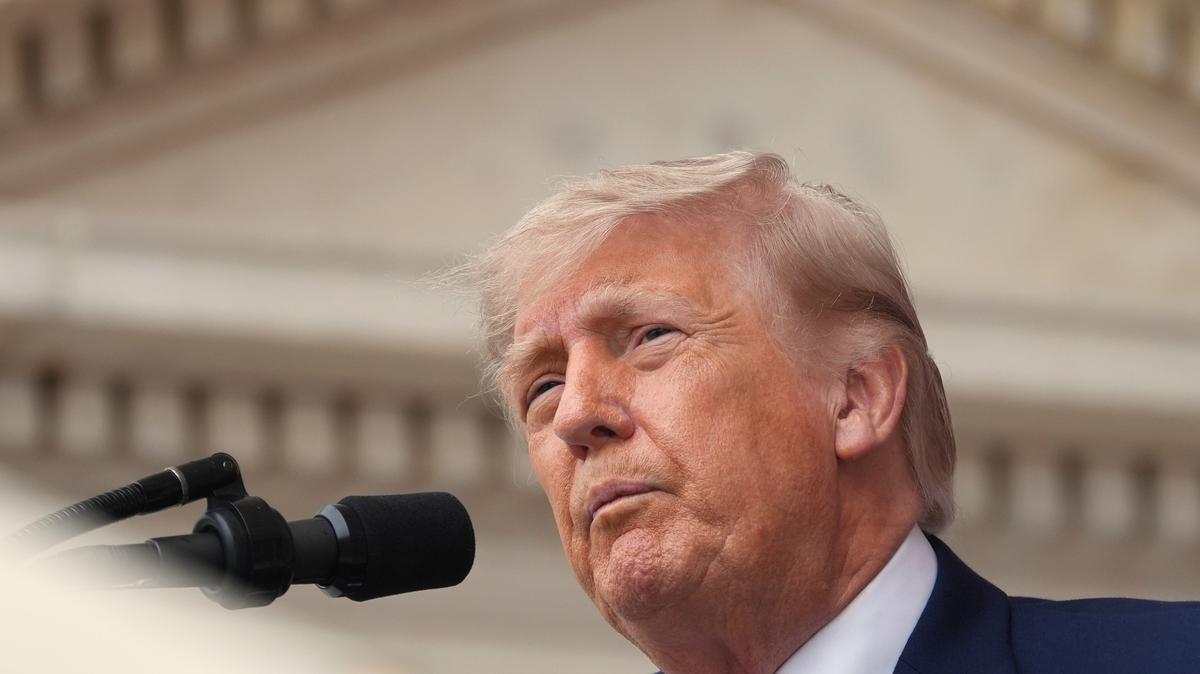 Trump America 250 Memorial Day. President Donald Trump speaks during the 158th National Memorial Day Observance coinciding with the nation's 250th anniversary, at the Memorial Amphitheater in Arlington National Cemetery, Monday, May 25, 2026, in Arlington, Virginia.
