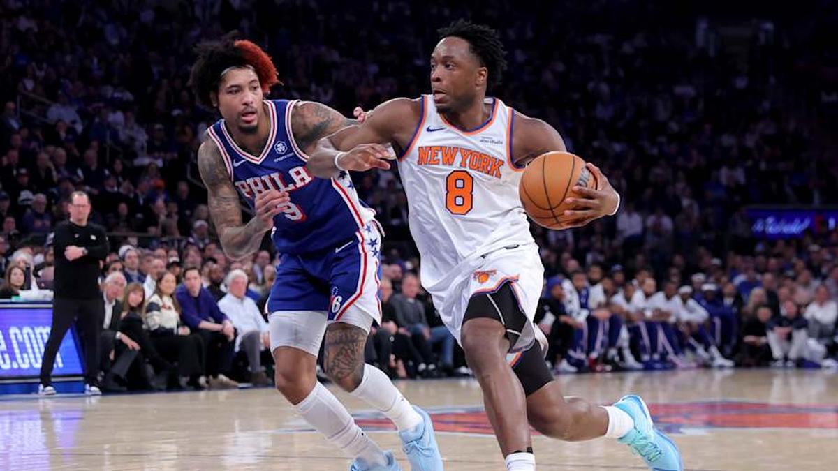  Anunoby hurt his hamstring against the Sixers in the second round. | Brad Penner-Imagn Images 