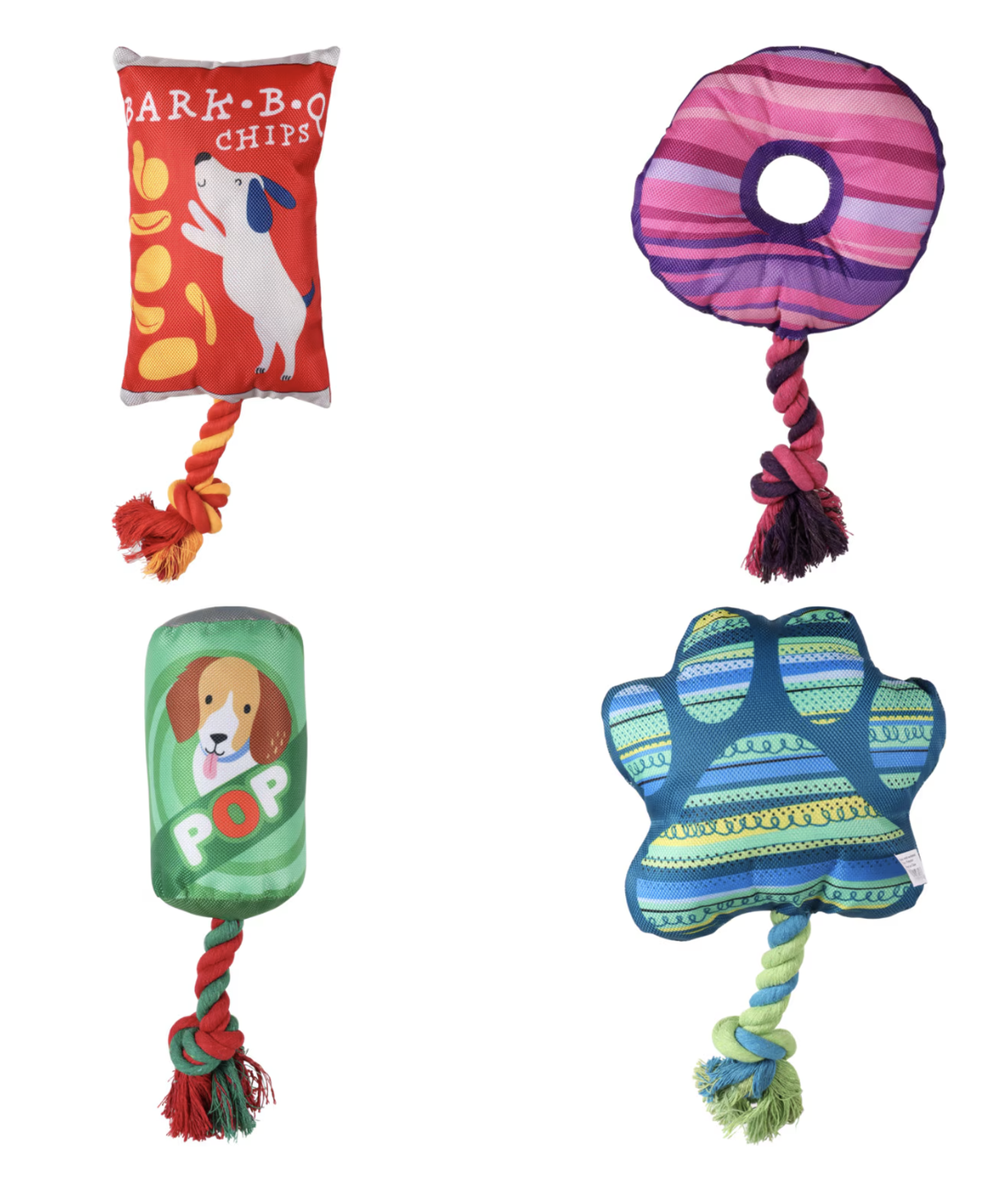 Squeaky rope toyCourtesy of Dollar Tree