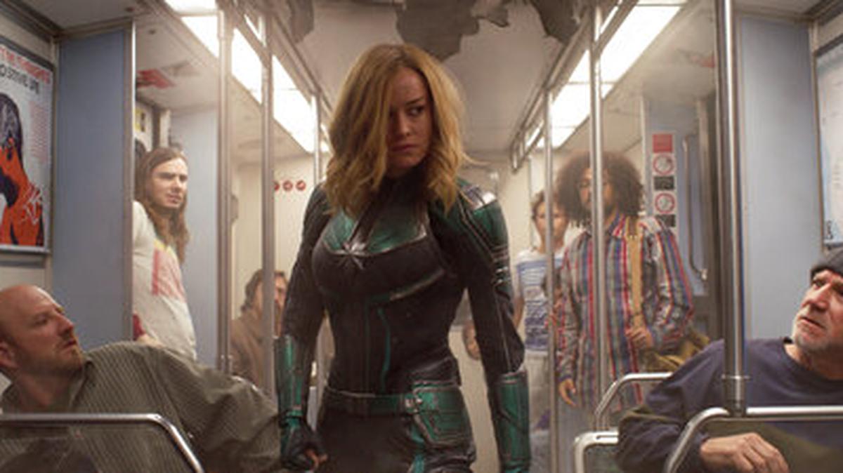 Brie Larson in a scene from “Captain Marvel,” which will be shown at the new outdoor movie series in Moore Square.