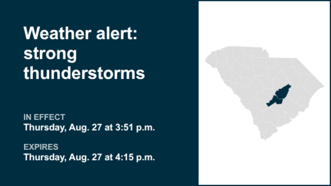 UPDATE: Weather alert affecting Pee Dee Thursday evening - gusts up to 50 mph 