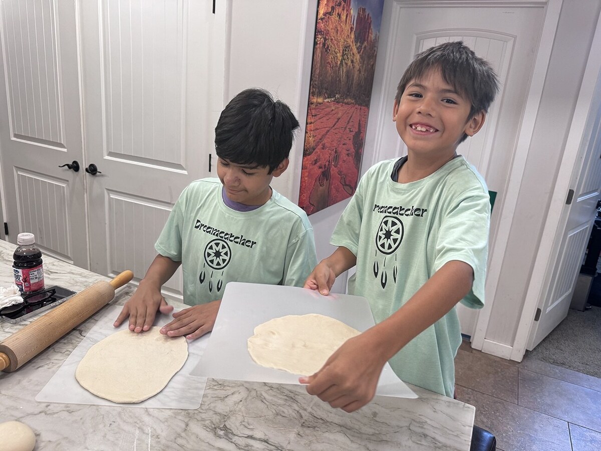 Elisia helps kiddos learn to make traditional foods like frybreadElisia Manuel