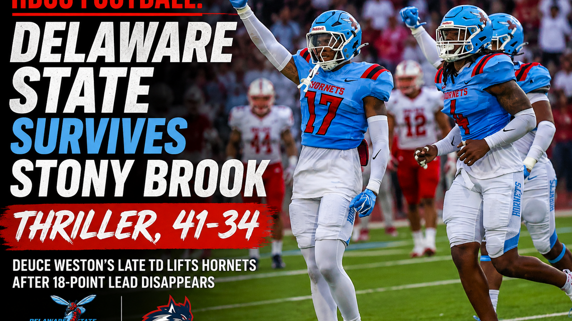 HBCU football: Delaware State survives Stony Brook thriller, 41-34 