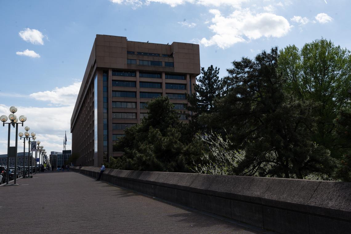The United States Postal Service (USPS) headquarters in Washingtonl on April 6, 2026. Through a new executive order, President Donald Trump is seeking to restrict the use of mail ballots by creating lists of citizens to help determine who can vote and directing the Postal Service to send only the ballots of voters deemed eligible. (Tierney L. Cross/The New York Times)