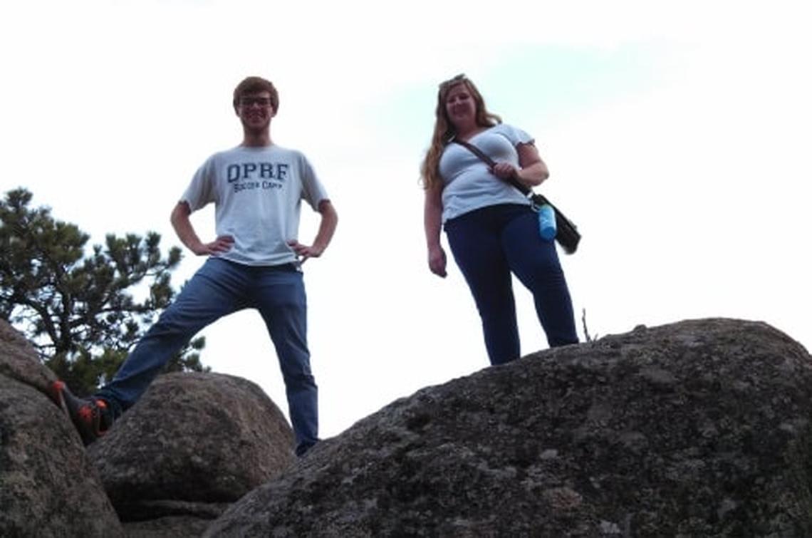  The kids took the challenging path to the foot of the Mt. Rushmore monument–over the rocks. Photo credit: Cindy Richards 
