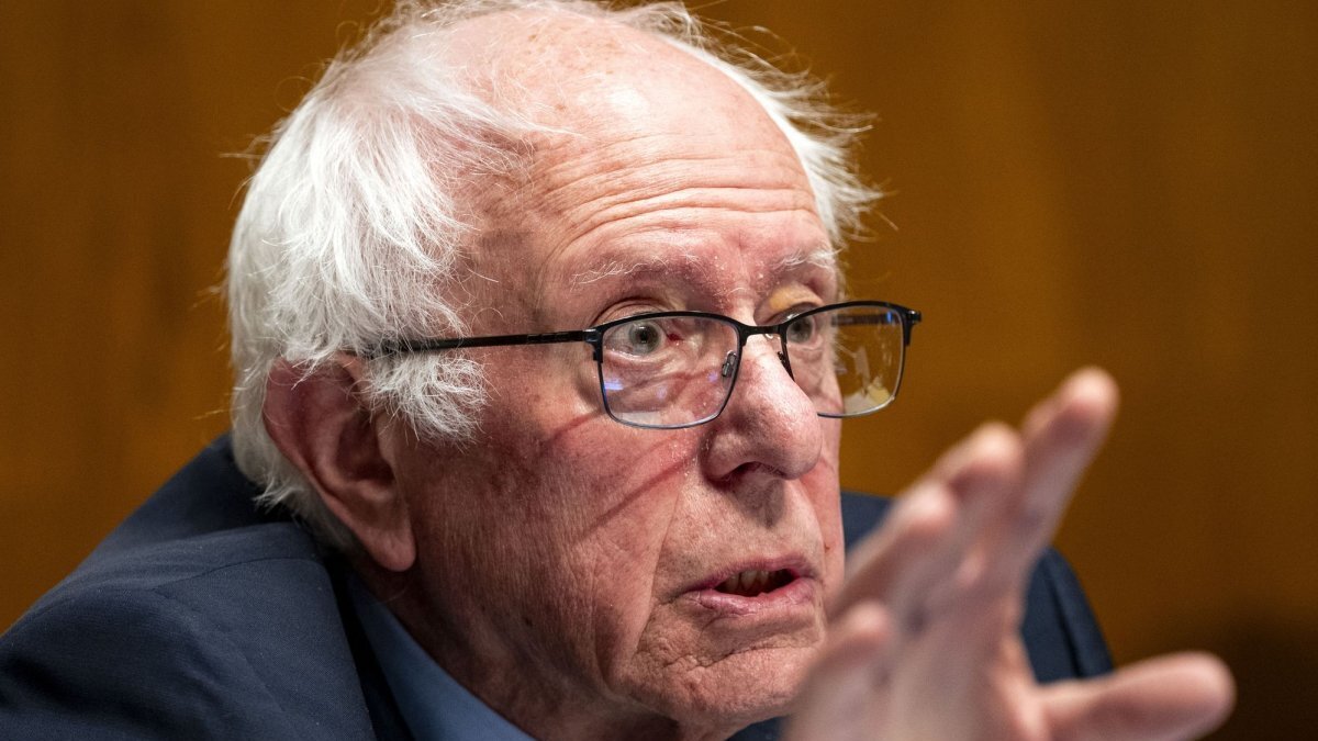 Sen. Bernie Sanders, I-Vt., announced legislation Thursday that would give the public $1,000 annually for a 50% stake in the largest AI firms in the country. File Photo by Bonnie Cash/UPI