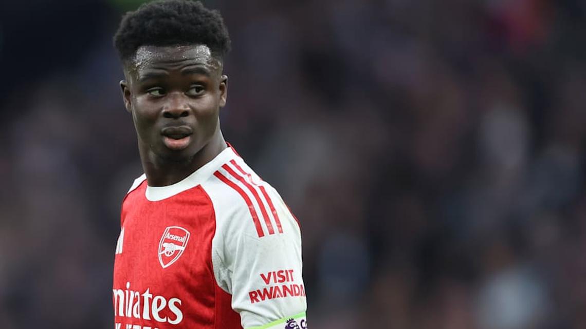  Bukayo Saka is an injury doubt. | Rob Newell/CameraSport/Getty Images 