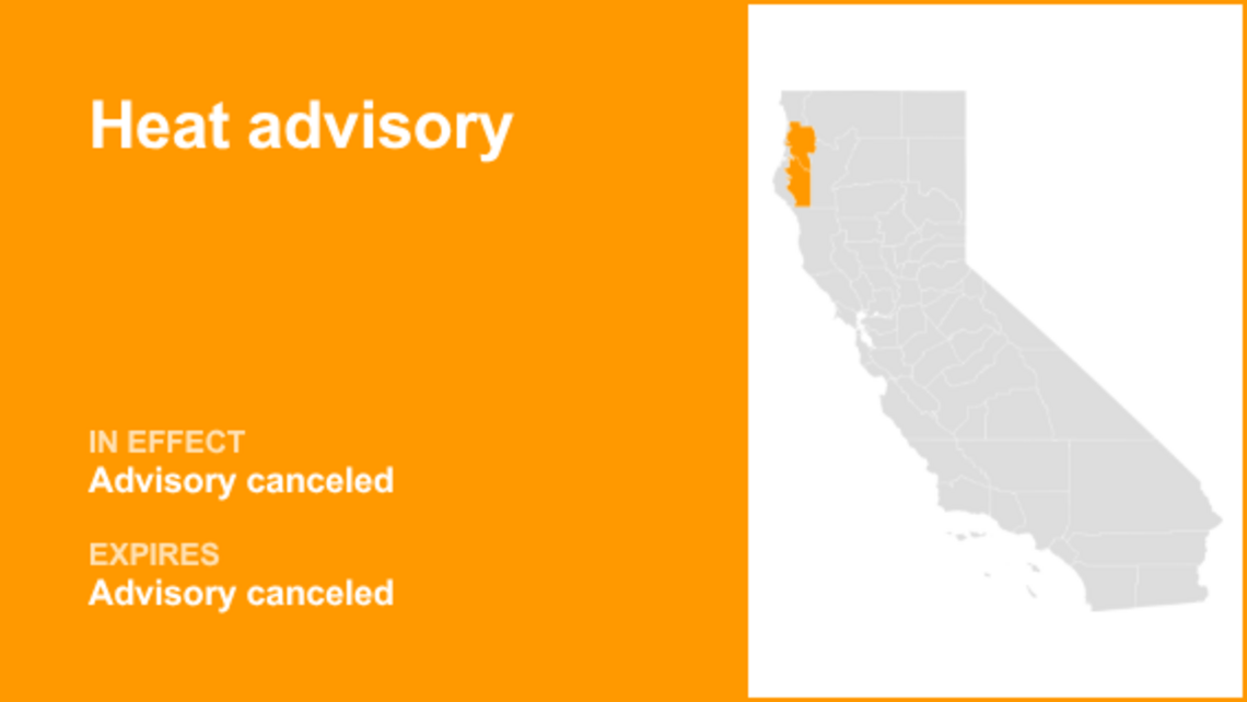Heat advisory has been canceled 